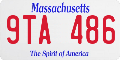 MA license plate 9TA486