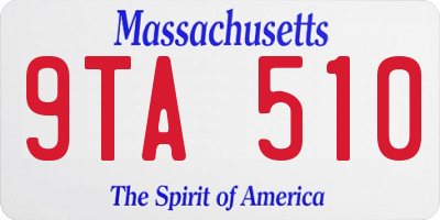 MA license plate 9TA510