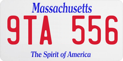 MA license plate 9TA556