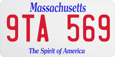 MA license plate 9TA569