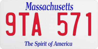 MA license plate 9TA571