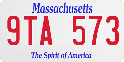 MA license plate 9TA573