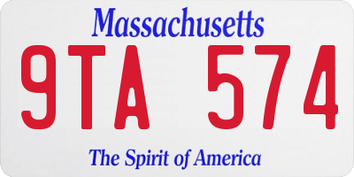 MA license plate 9TA574