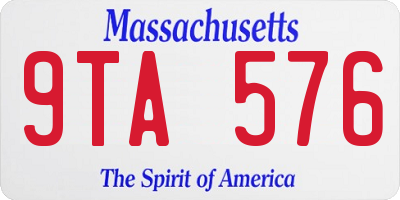 MA license plate 9TA576