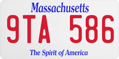 MA license plate 9TA586