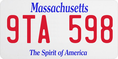 MA license plate 9TA598