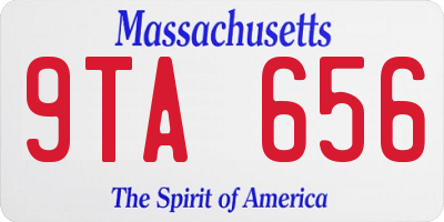 MA license plate 9TA656