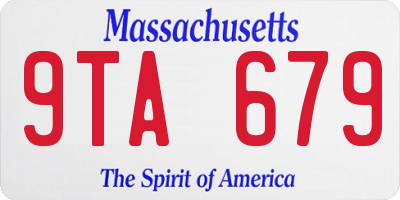 MA license plate 9TA679