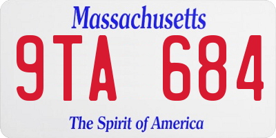 MA license plate 9TA684