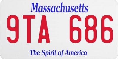 MA license plate 9TA686