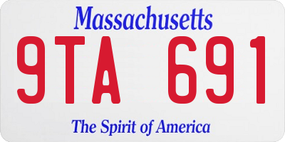 MA license plate 9TA691