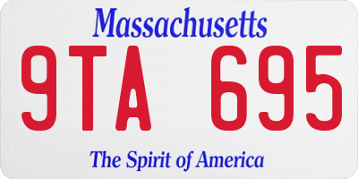 MA license plate 9TA695