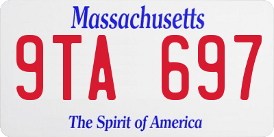 MA license plate 9TA697