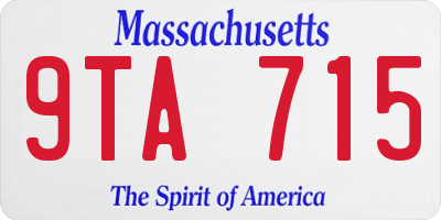 MA license plate 9TA715