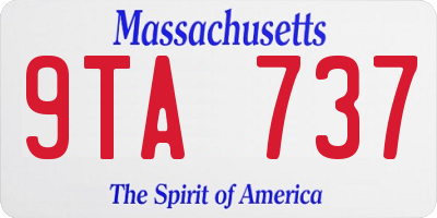 MA license plate 9TA737
