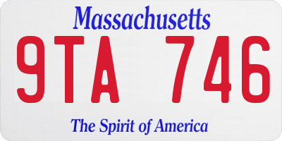 MA license plate 9TA746