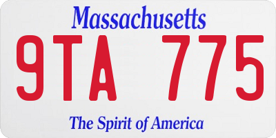 MA license plate 9TA775