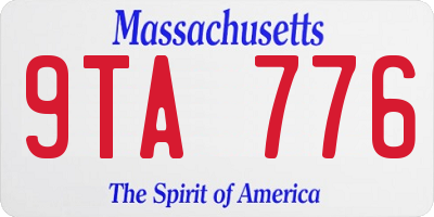 MA license plate 9TA776