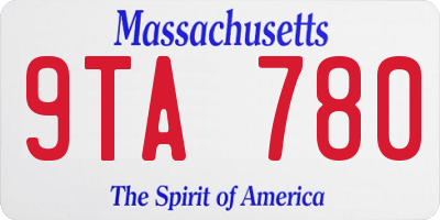 MA license plate 9TA780