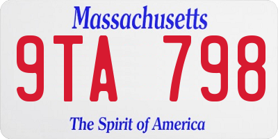 MA license plate 9TA798