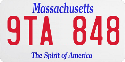 MA license plate 9TA848