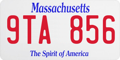 MA license plate 9TA856