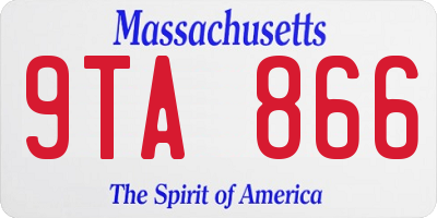 MA license plate 9TA866