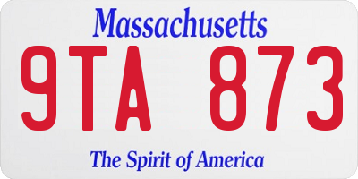 MA license plate 9TA873