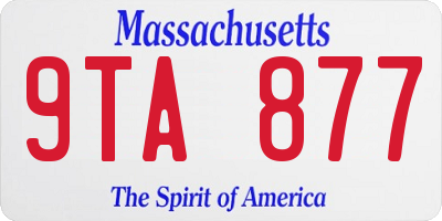 MA license plate 9TA877