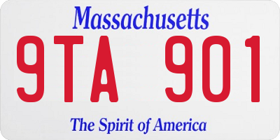 MA license plate 9TA901