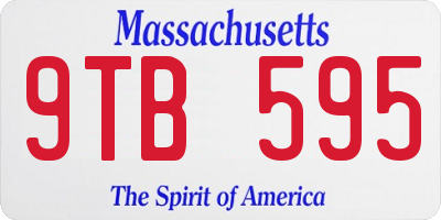 MA license plate 9TB595