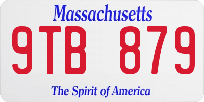 MA license plate 9TB879