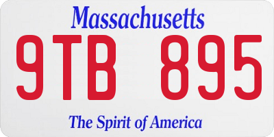 MA license plate 9TB895