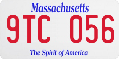 MA license plate 9TC056