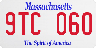 MA license plate 9TC060