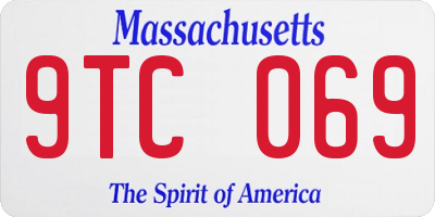 MA license plate 9TC069