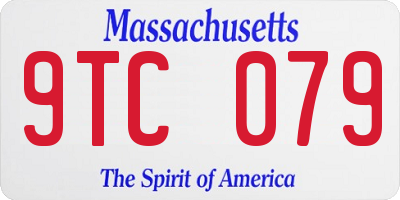 MA license plate 9TC079