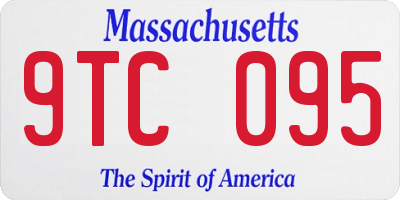 MA license plate 9TC095