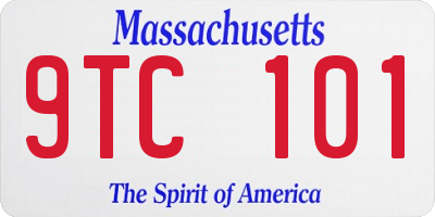 MA license plate 9TC101