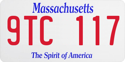 MA license plate 9TC117