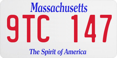 MA license plate 9TC147