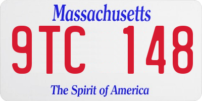 MA license plate 9TC148