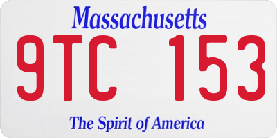 MA license plate 9TC153