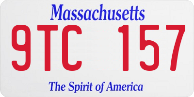 MA license plate 9TC157