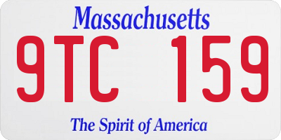 MA license plate 9TC159