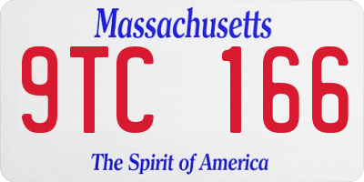 MA license plate 9TC166