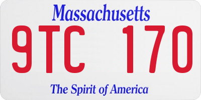 MA license plate 9TC170
