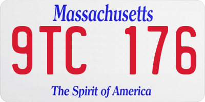 MA license plate 9TC176