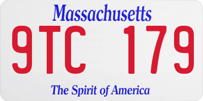 MA license plate 9TC179