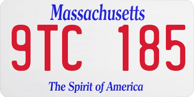 MA license plate 9TC185